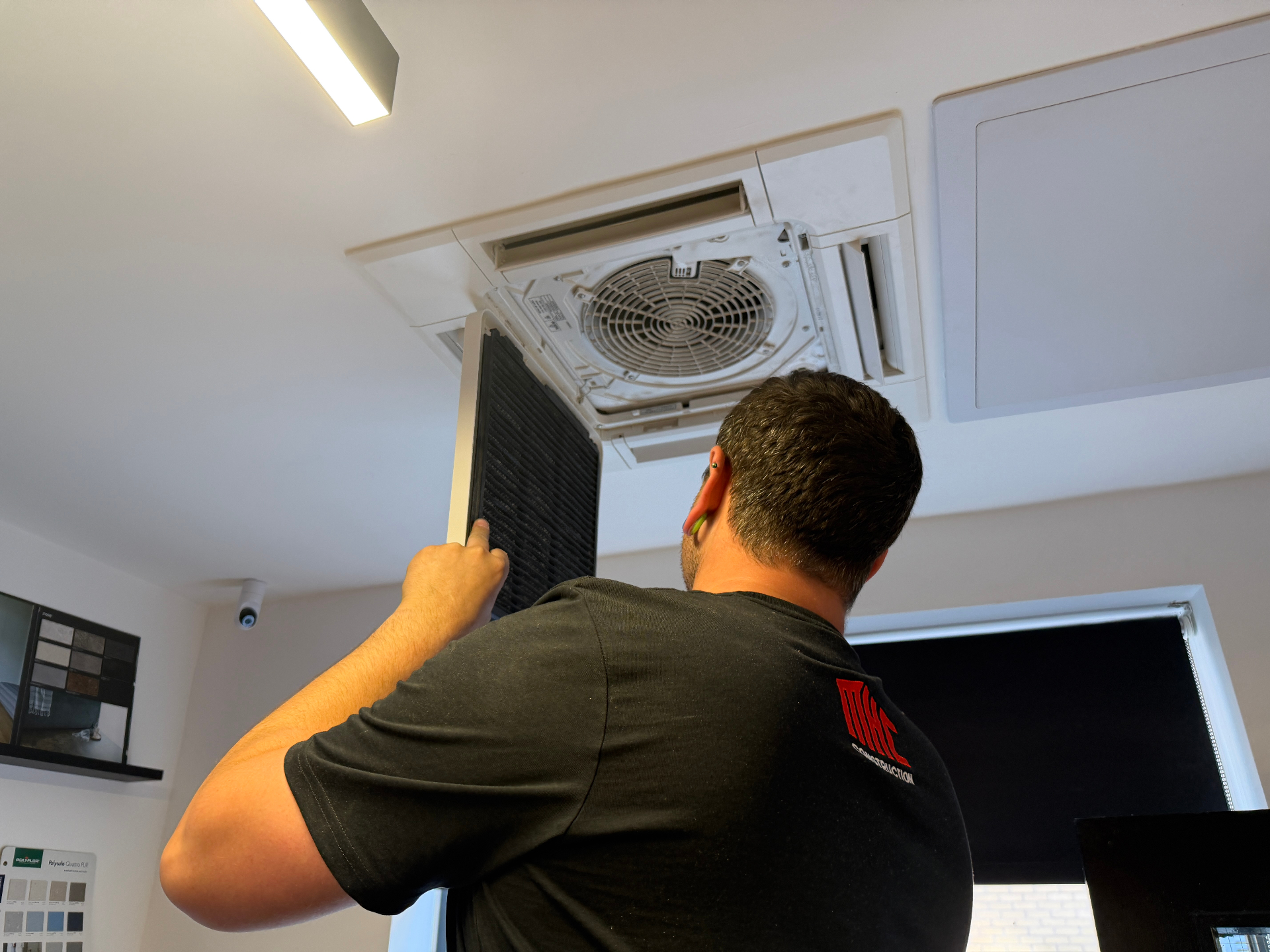 Filter inspection during planned AC maintenance visit